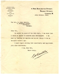 Ernest Shackleton Letter Signed From 1913 While Planning His Imperial Trans-Antarctic Expedition -- ''...I am shortly leaving for America...''